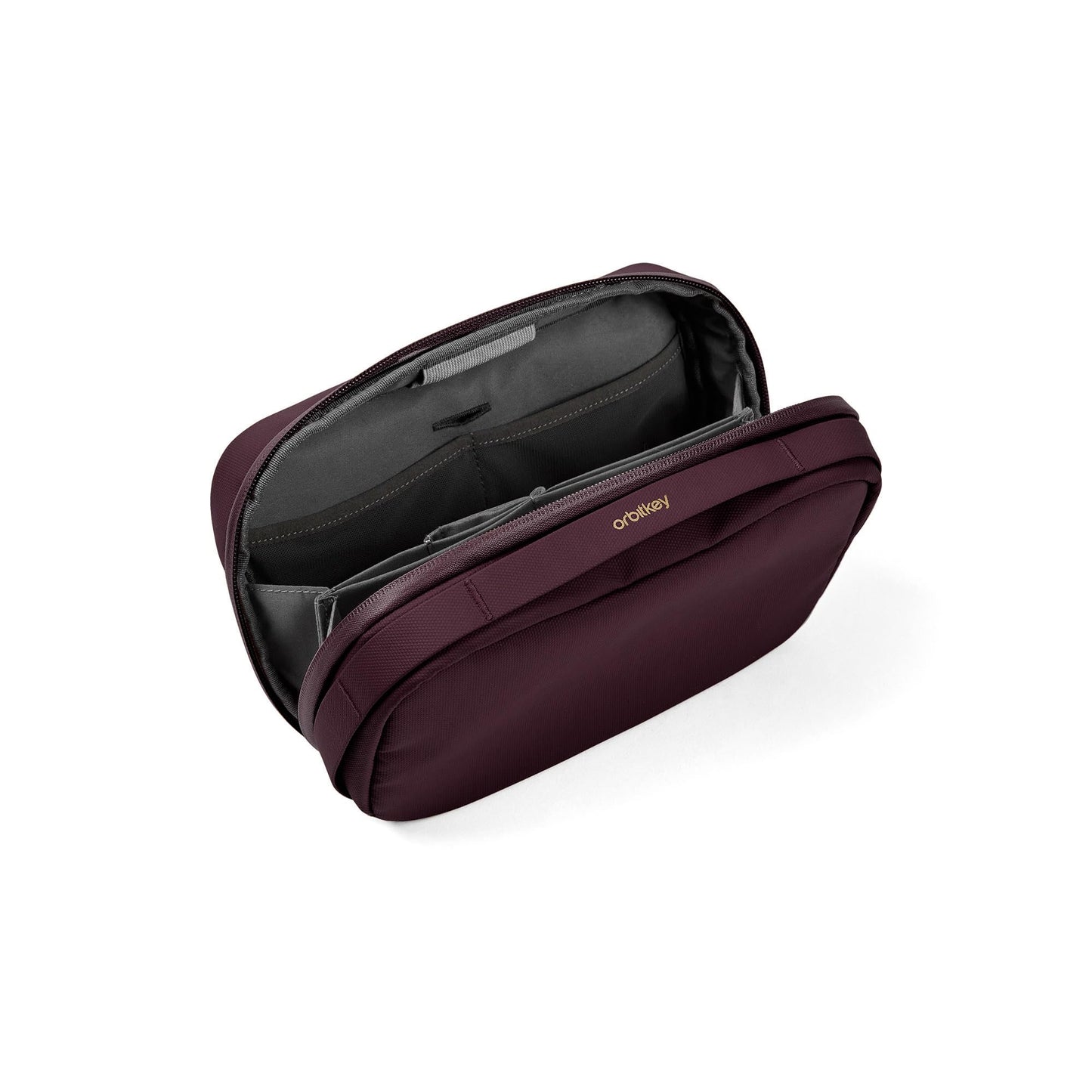 Orbitkey 2-in-1 Tech Accessory Pouch with Detachable Slim Sleeve – Travel Electronics Organizer for Cables, Chargers, Earbuds, Power Bank – Compact Gadget Bag & Portable Tech Storage Case (Plum)