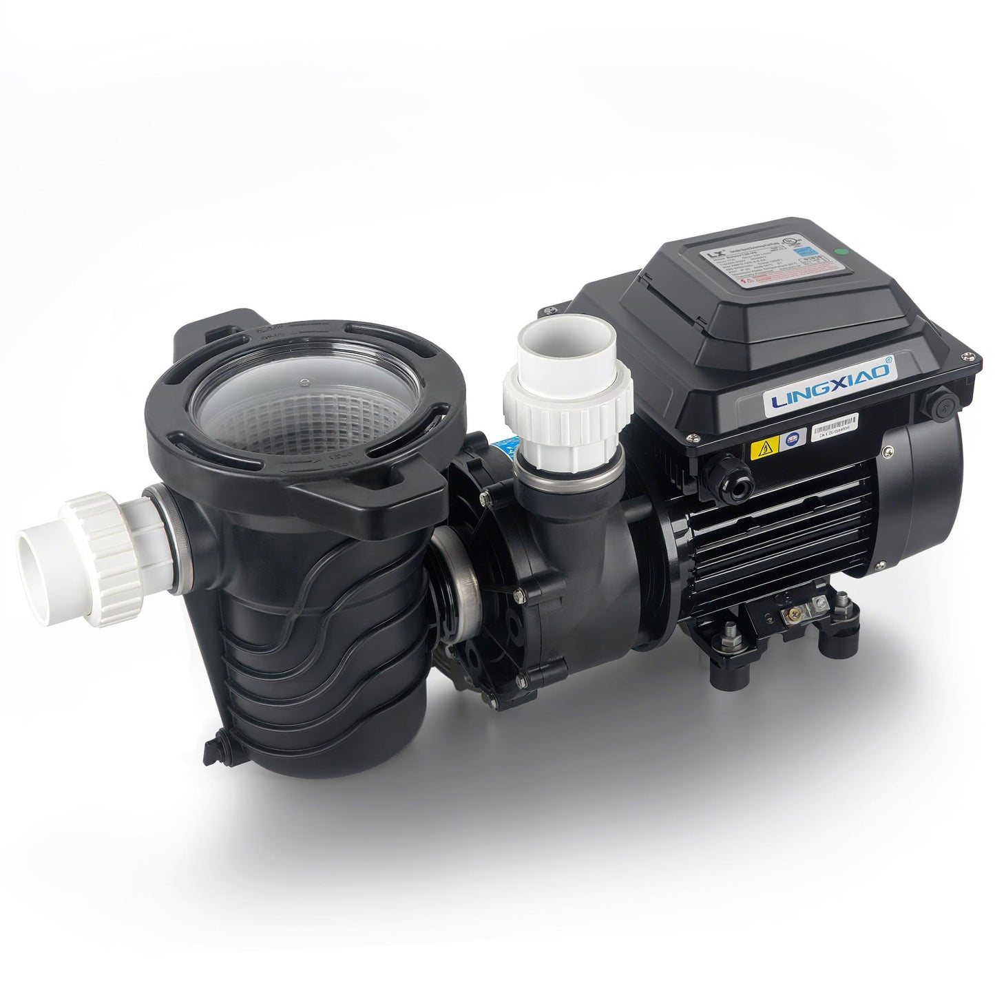 LINGXIAO Above Ground Variable Speed Pool Pum 1HP, 115V Energy Star Above Ground Pool Pump with Filter Basket, 5230GPH, Low-Noise, Energy Saving