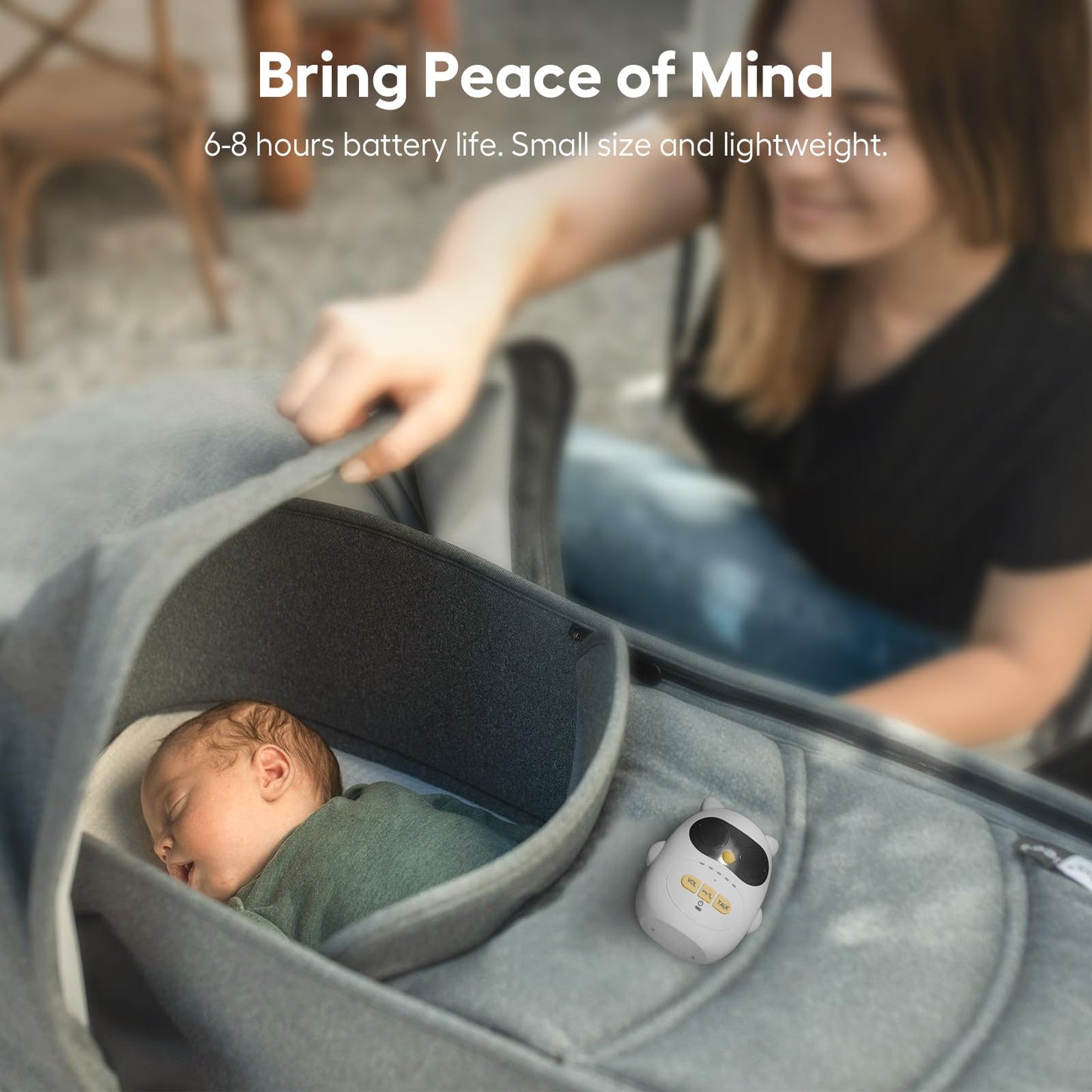 Audio Baby Monitor with Rechargeable Battery, Full-Duplex Wireless Intercom with 1000Ft Range, Baby Monitor Audio Only with Clear Sound, Two-Way Talk - for Home, Kids, Elderly, Pets, Indoor/Outdoor