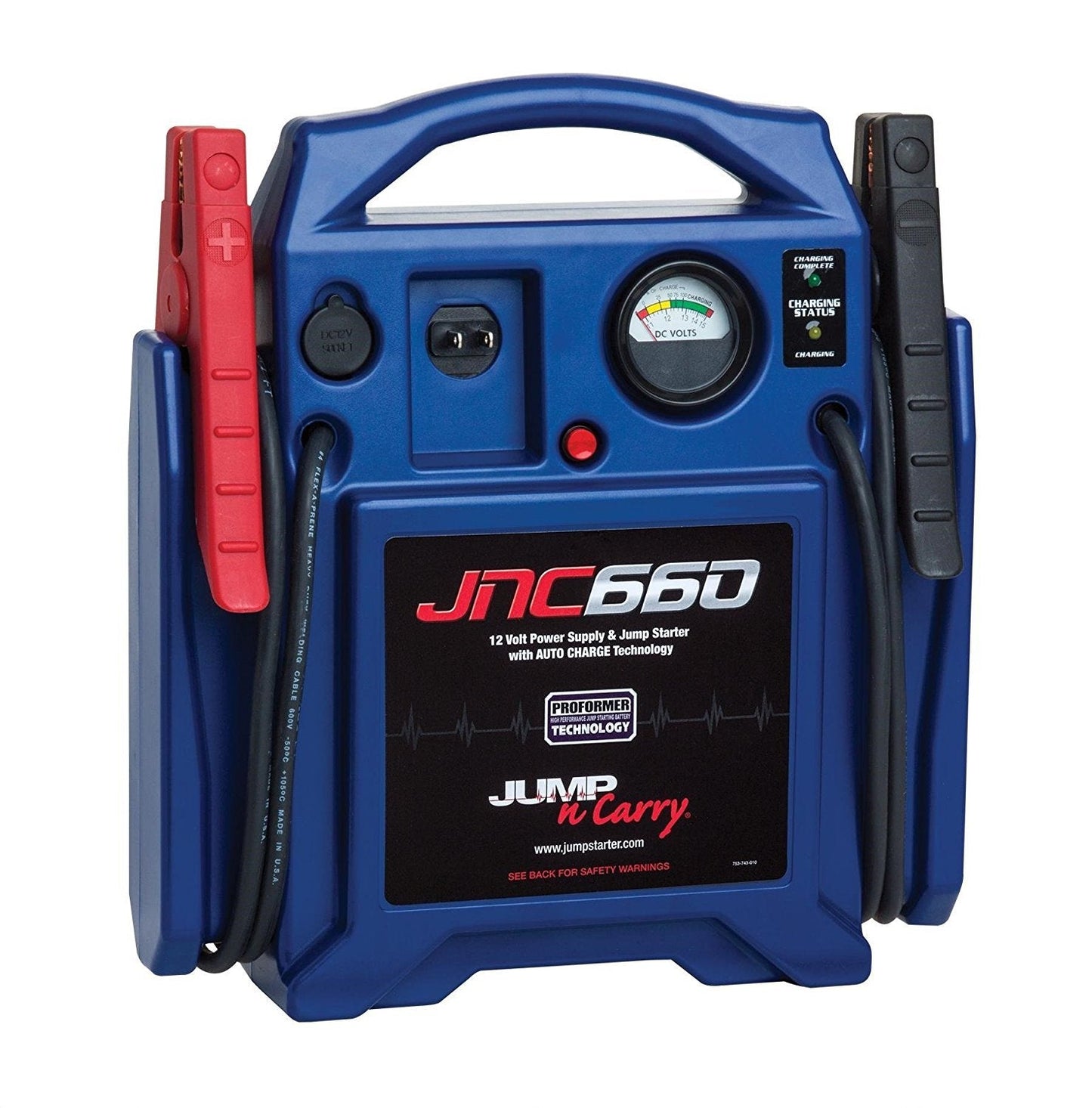 Clore Automotive Truck PAC ES1224 3000/1500 Peak Amp 12/24V Jump Starter and Clore Automotive Jump-N-Carry JNC660 1700 Peak Amp 12 Volt Jump Starter