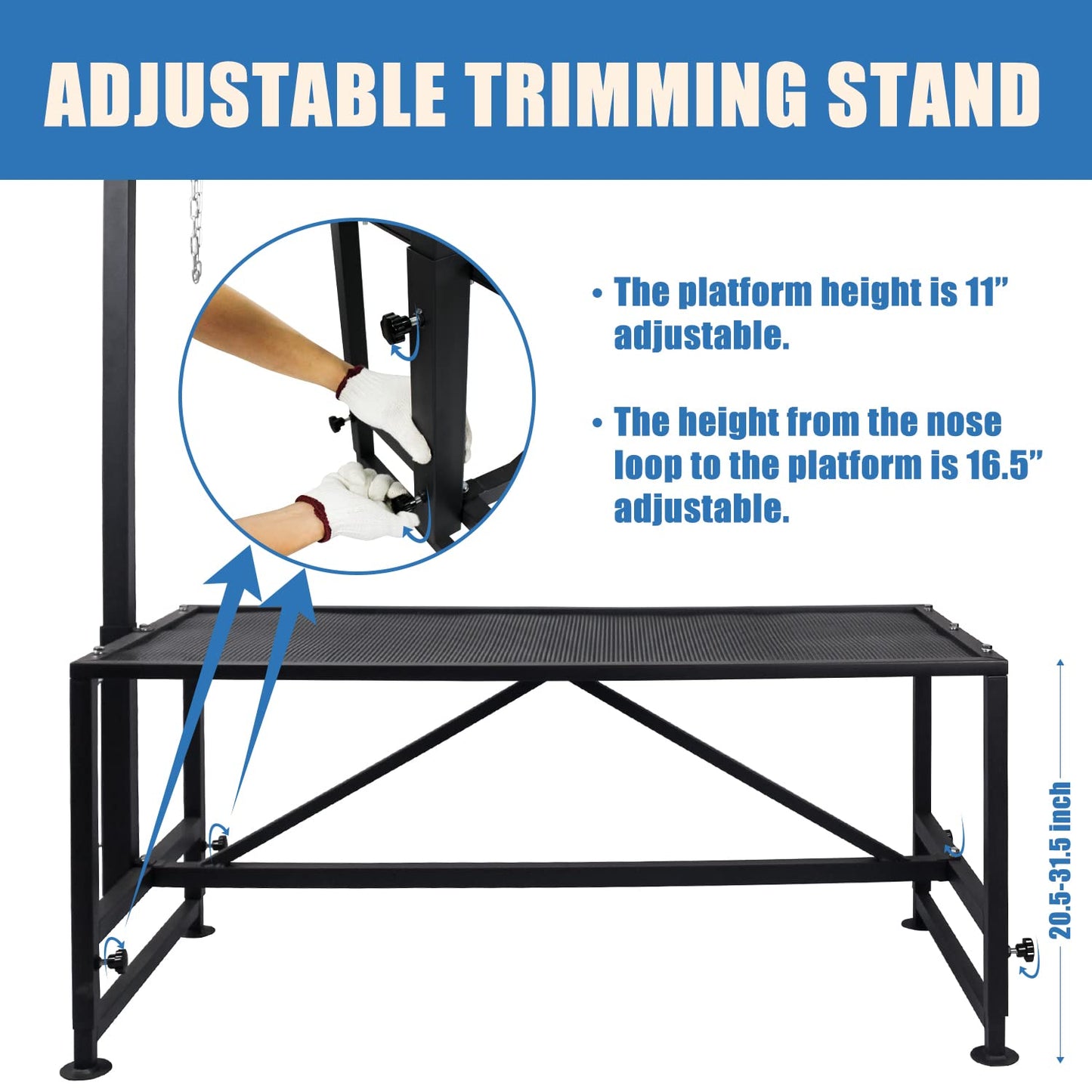 Belinova Goat Milking Stand 600Lbs Goat Stand Sheep Stand for Trimming Metal Livestock Stand with Adjustable Headpiece Goat Shearing Livestock Stand Height Adjustable, Black