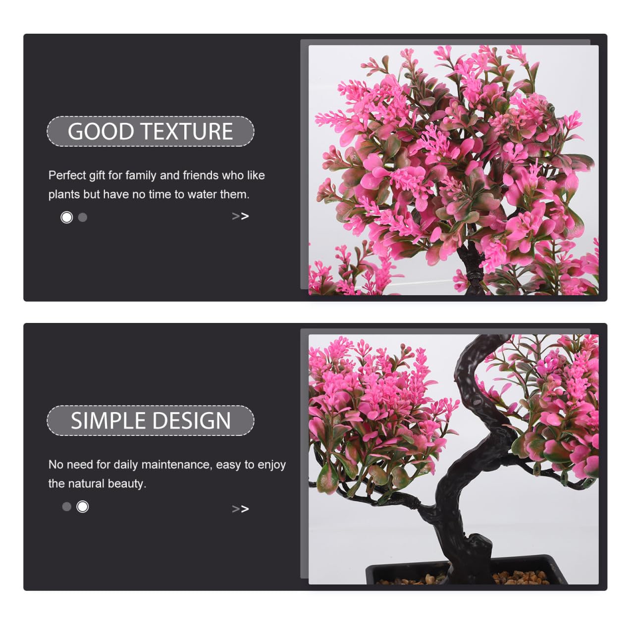 Zerodeko Artificial Bonsai Tree Realistic Faux Potted Plant 14.17X12.59X3.93 Inch Desktop Decor for Home Office Kitchen Maintenance-Free