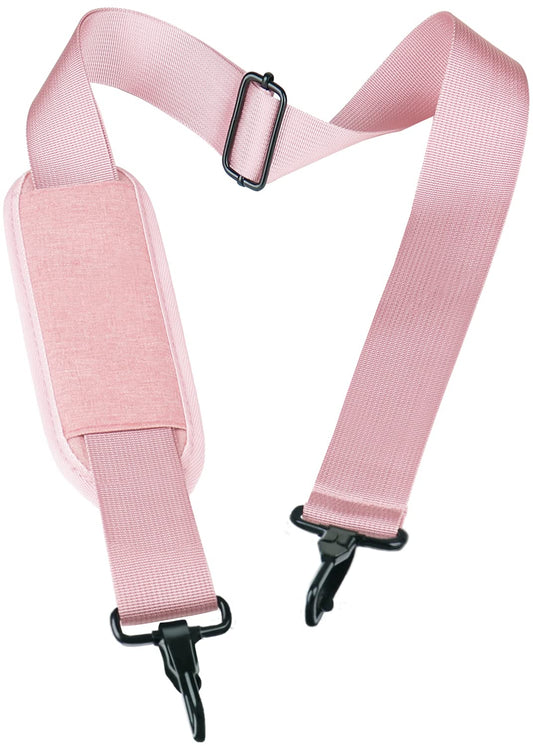 Shoulder Strap, Durable 55" Universal Replacement Laptop Shoulder Strap, Adjustable Comfortable Belt with Metal Hooks for Briefcase, Computer Messenger Bag, Laptop Case Luggage/Duffel/Camera, (Pink)