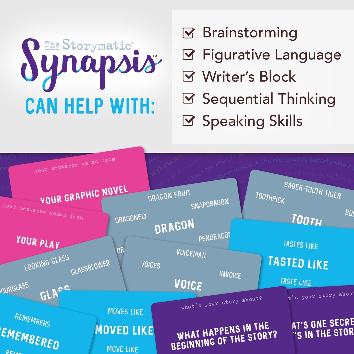 Storymatic Synapsis – Creative Writing Prompts for Adults and Young Writers – Storytelling Game
