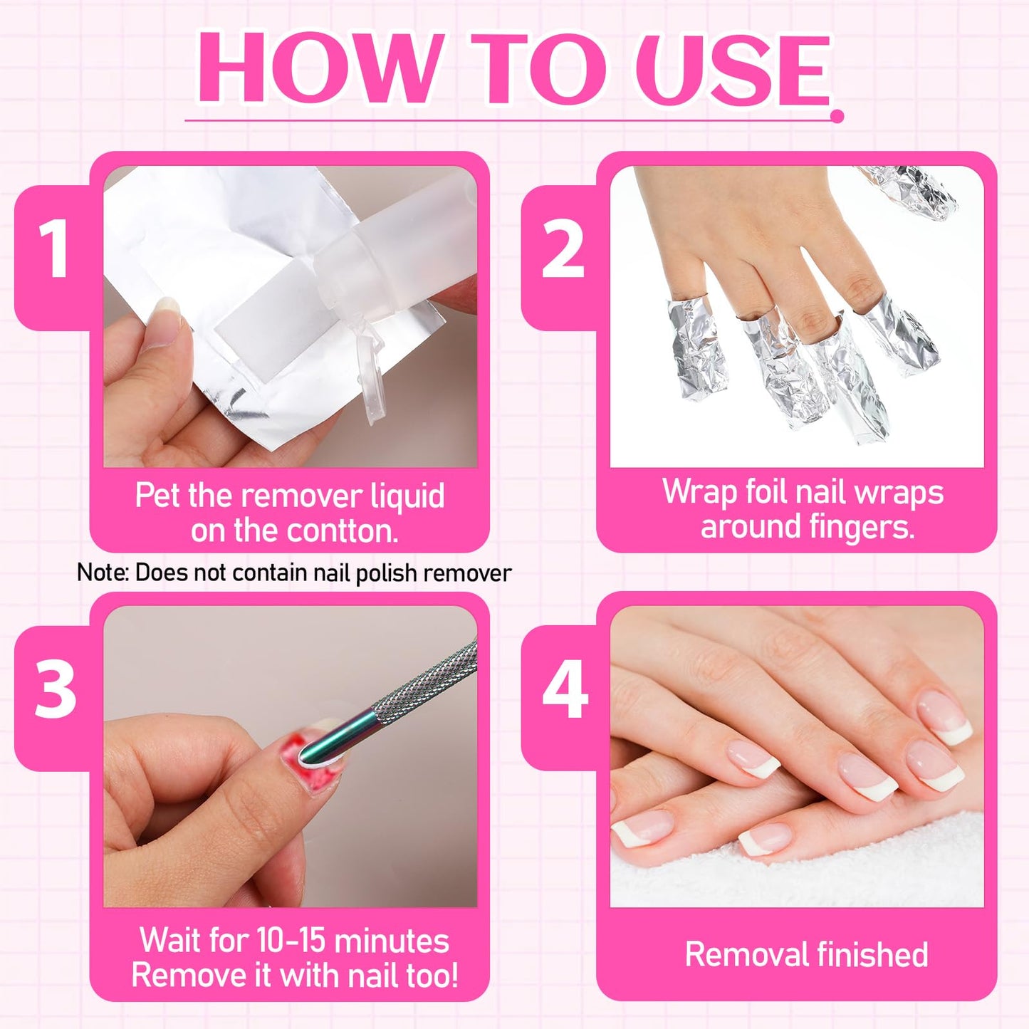 SHENLIU 1000Pcs Nail Polish Remover Foil Wraps Soak Off Foils Pads Gel Nail Polish Removal Tool Kit for Professional Salon & Home Use with Lint-Free Lager Cotton Pad