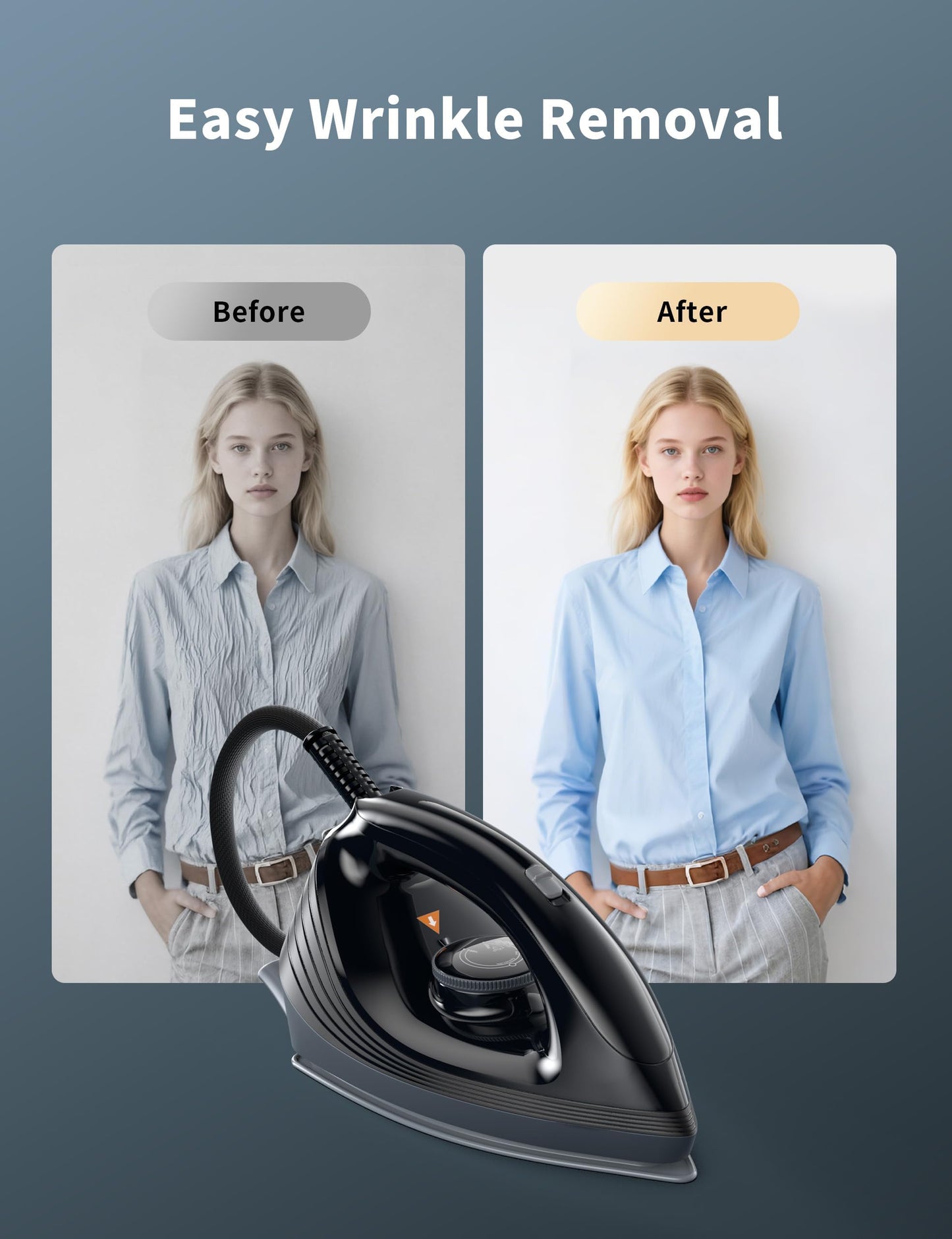 Sundu Iron Steamer for Clothes,1600W Steam Station Professional Steam Iron For Clothes with 44 oz Tank, 400 microsteam holes, Built-In Pump, Ceramic baseplate,Iron Lock For Easy Carry