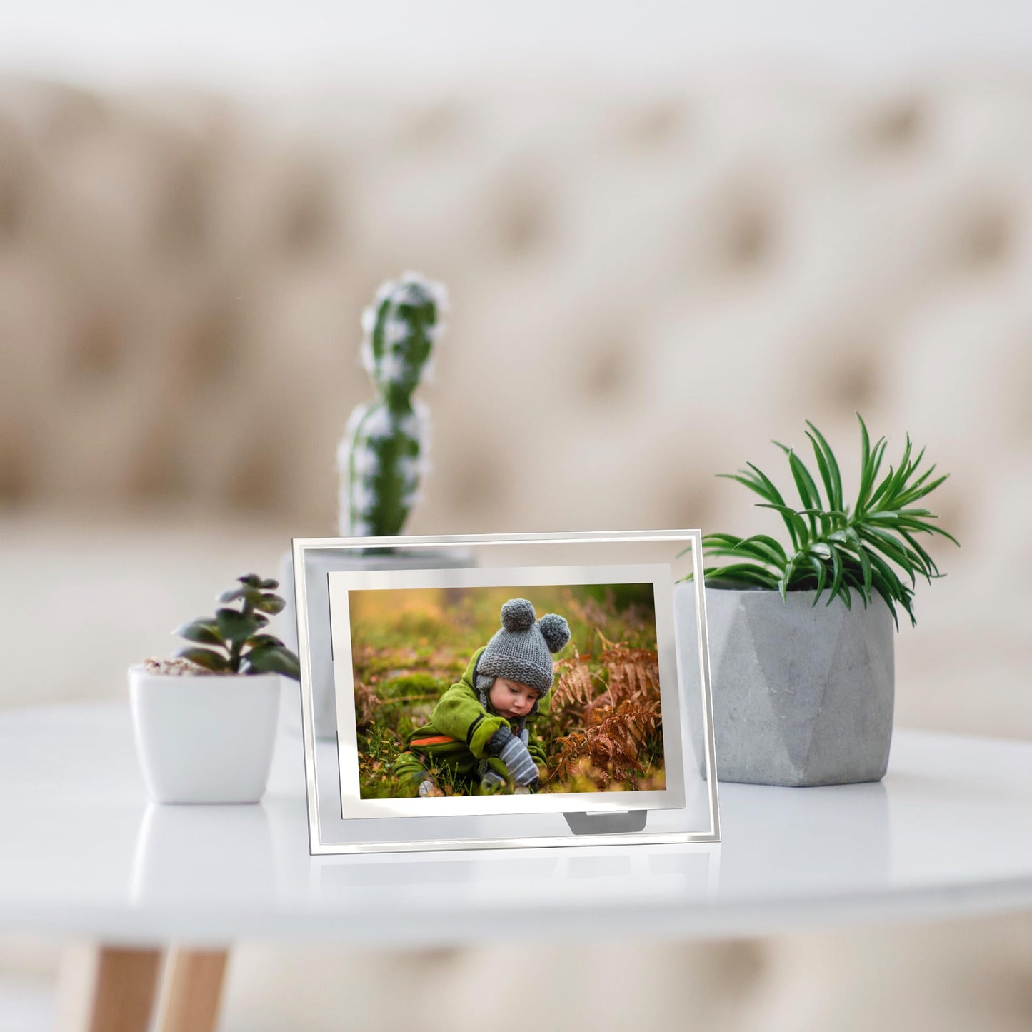 ECBEITF 4x6 Picture Frames Set of 2, Desktop Clear Glass Photo Frame Horizontal or Vertical Display for Landscape, Portrait, Wedding, Pet Photos