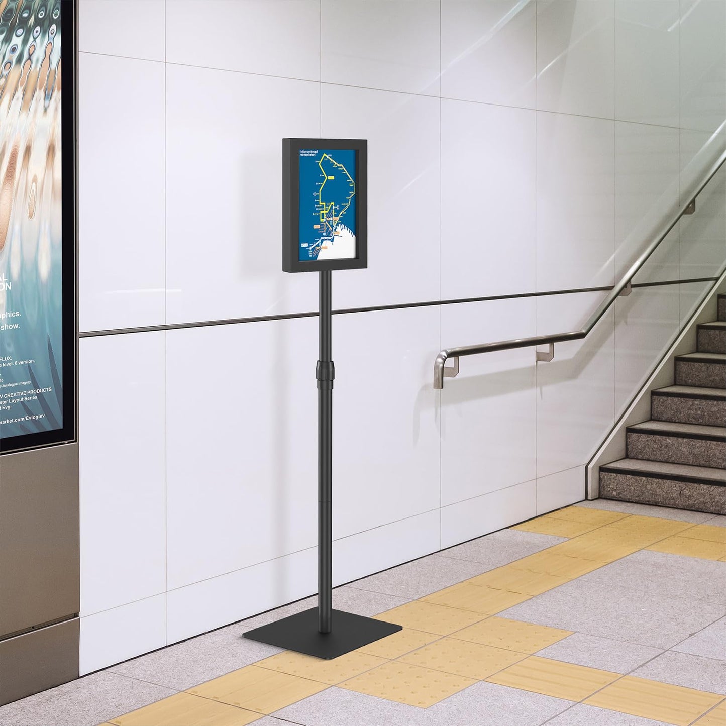 Relx Adjustable Outdoor Sign Holder Stand for Display - Floor Sign Stand with Base for Business Retail Events 8.5x11 inches