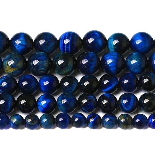 6mm 60pcs Natural Stone Multi Lapis Blue Tiger Eye Stone Beads for Jewelry Making DIY Bracelet