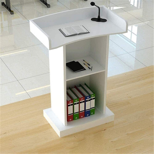 LaseVe Lectern Podium Stand, Podium Speaking Ceremonial Lectern Desk Simple Modern Welcome Shopping Guide Reception Customer Desk Host Stage Ideal for Sermons and Presentations