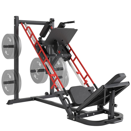Dripex Leg Press Machine, Hack Squat Machine, Professional Leg Press Machines for Home Gym with 4 Weight Plate Storage Holders, Transport Wheels for Full Lower Body Workout-Weight Plates Not Included
