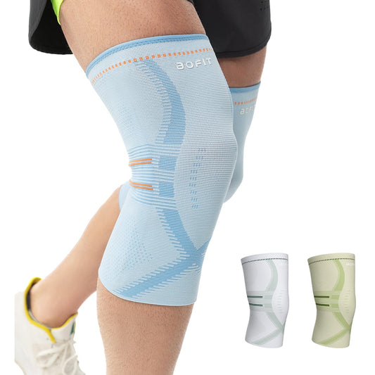 aoFIT Compression Knee Brace for Women & Men, 2 Pack AOCELL Knee Sleeve Support for Joint Comfort & Active Recovery – Breathable for Workout, Running, Gym, Sports, Fitness L