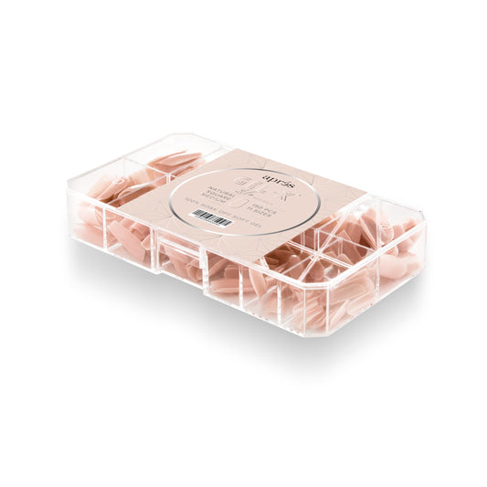 Apres Neutrals Gel-X Lila Box Of Nail Tips, 11 Sizes 00-9, Soft Gel Nail Tip Box, Nail Extensions (150pcs) (Natural Square Medium, 150pcs)