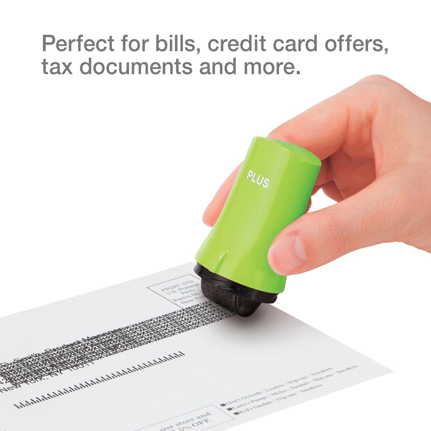 Guard Your ID Security Roller Set for Identity Theft Protection Advanced 2.0 Stamping and Redacting (Regular 3-Pack, Green)