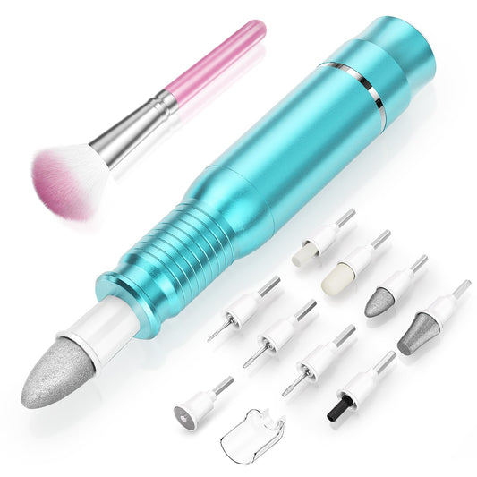 Subay Electric Nail Drill Set, 25000 RPM Professional Manicure Pedicure Kit for Feet Hands Thick Nail Cuticle, 11 in 1 Nail Care Trimmer Buffer E File for Women Men Baby Pets, Green