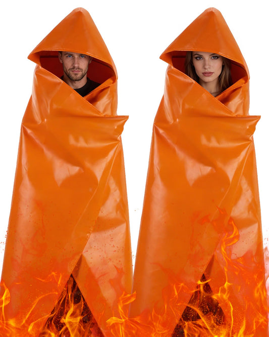 Mondoshop Emergency Fireproof Cloak for Home for Car Safe Fire Escape Cloak for Adults Camping Essentials - Fire Retardant Suits Wrap Body Survival Gear for People
