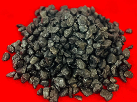 Indian Consigners Natural Crushed Polished Tumbled Gem Stone Chips, Decoration & Healing Crystals (Black Tourmaline)