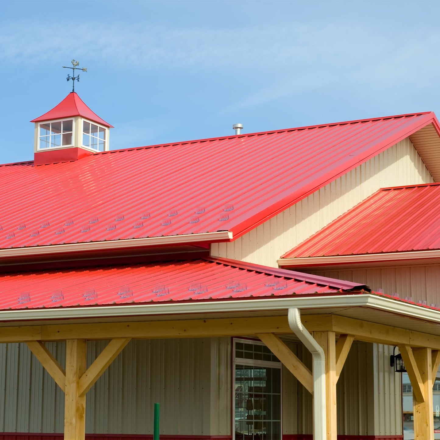 12 Pack PPGI Metal Roofing Panels, 72" x 36", 28 Gauge, 216 Sq. Ft. Coverage, Prepainted Galvanized Steel Sheets for Residential, Commercial, Pergolas, Gazebos, Fencing, and Patio Roofs（Red）