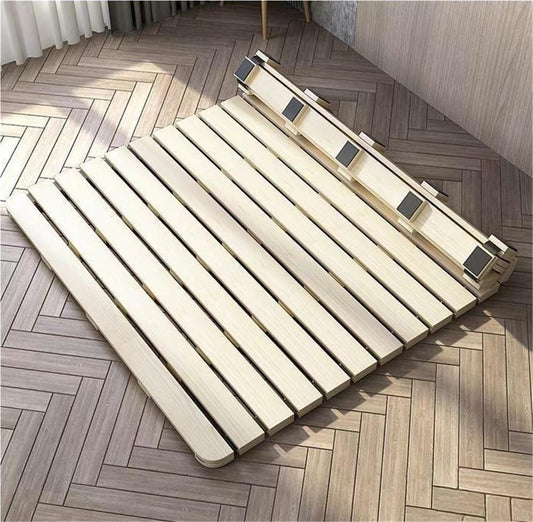 Mat Solid Wood Bed Boards Breathable Plate Foldable Plate Futon Frame FoldingFolding Floor Slatted Frame,Wood Roll-Type Slatted Bed, Guest Tatami Mat, Breathable Bed Plate, Floor Futon Mattr
