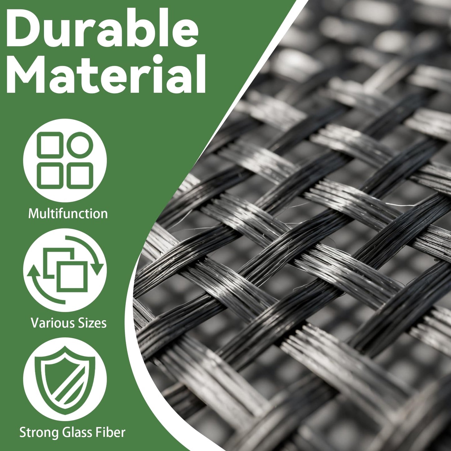 4ft x 100ft Fiberglass Geogrid for Retaining Walls, Bi-Directional 30kN Tensile Strength Geo Grid, 0.8" Mesh Soil Stabilization Fabric for Retaining Walls Up to 6 ft, Driveways & Ground Reinforcement