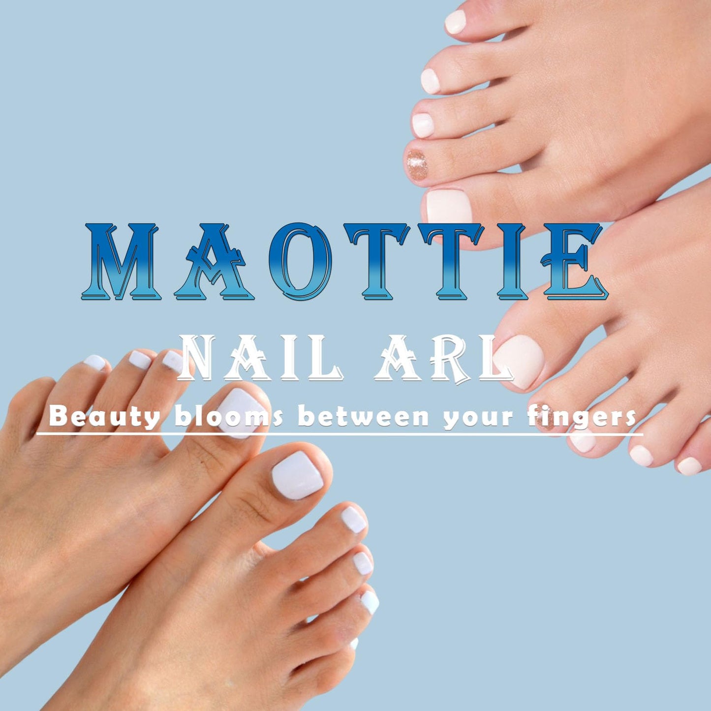Square Press on Toenails Short Fake Toe Nail with Glitter Sequins Design Toenail Glue on Light Brown Full Cover Press on Toe Nail Cute False Toenail Glossy Toenails Stickers for Women 24Pcs