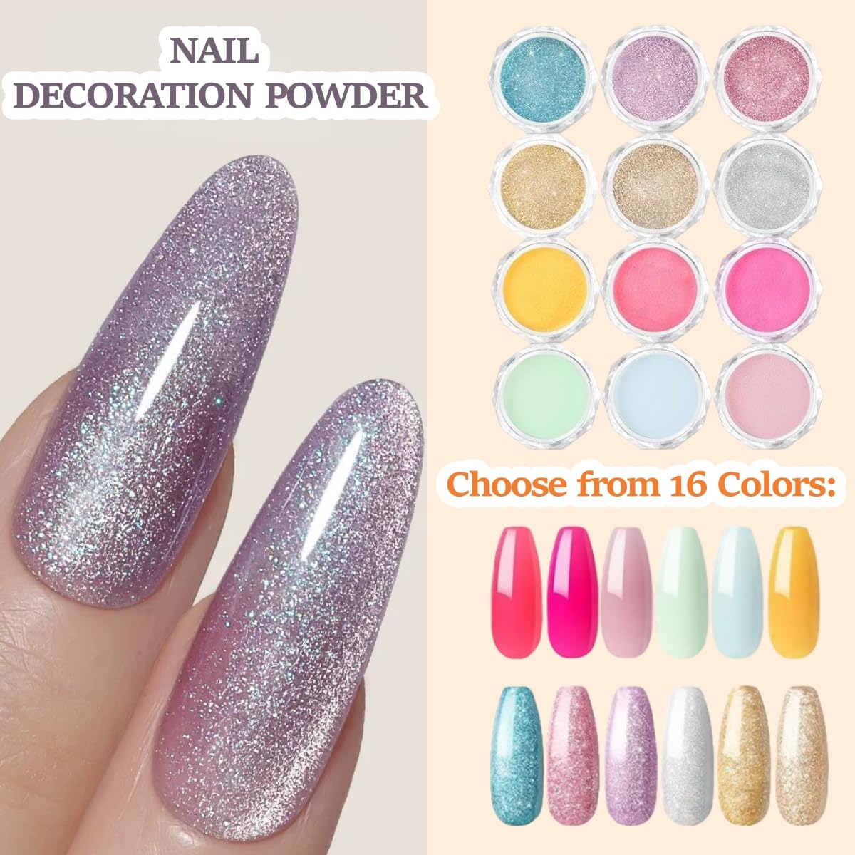 Leeclek Acrylic Nail Kit Nail Drill Set for Beginners with Glitter Acrylic Powders Nail Lamp Decorative Rhinestones Salon-Quality Nail Art at Home Perfect Gift for Nail Lovers