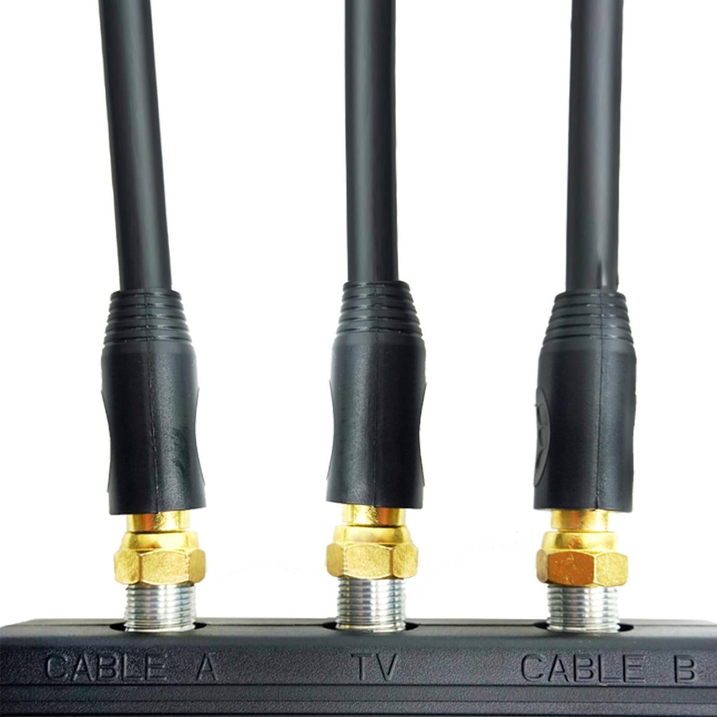 STEREN Network Switch - Coax Splitter 2 Way - Antenna Splitter - Manual Transfer Switch - Coax Cable Splitter 2 Way - Coaxial Cable Adapter for TV - 2 Way Coax AB Switch for TV - 1 Pack 200-315