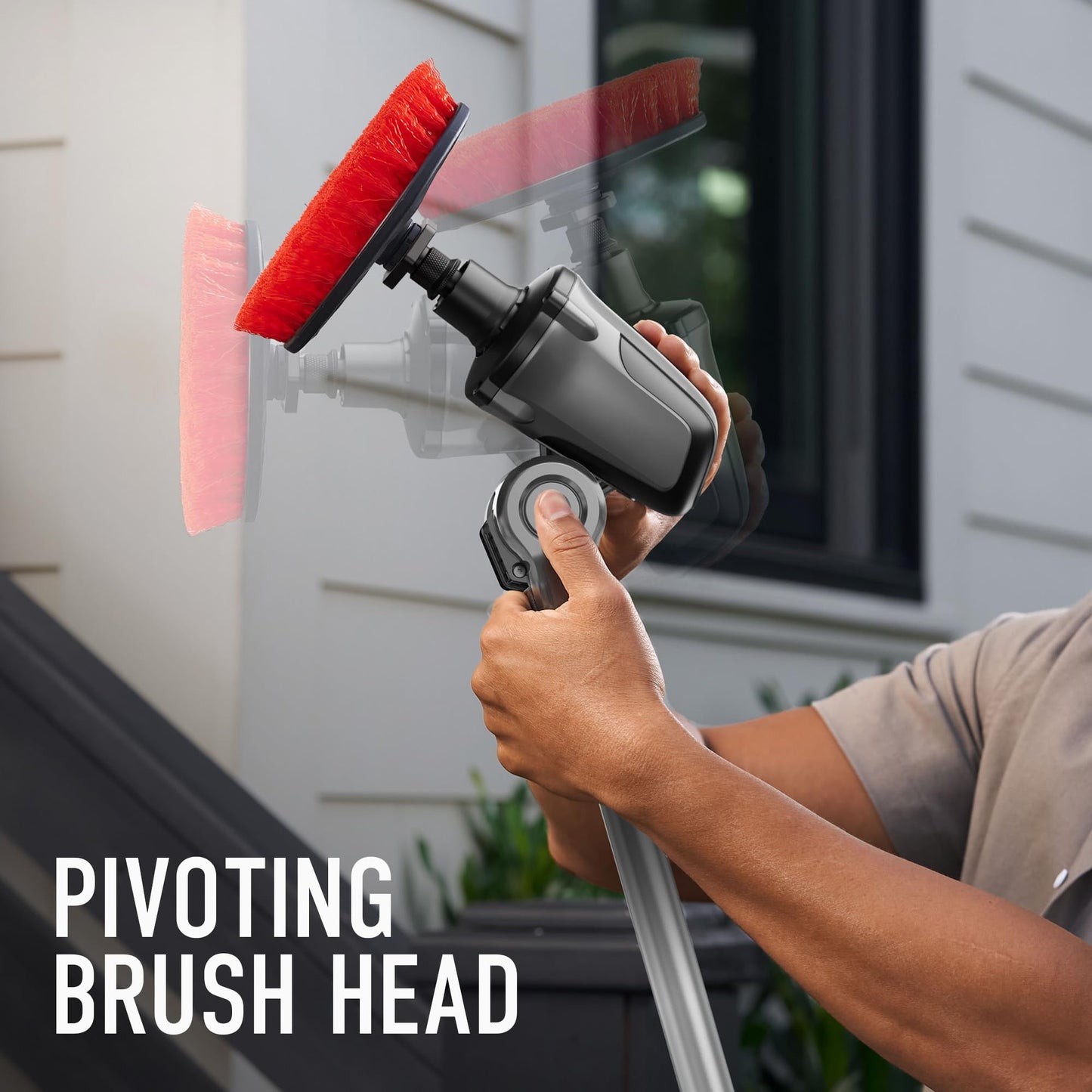 Hoover ONEPWR Telescoping Scrubber, Electric Spin Scrubber for Cleaning, Pivoting Brush Head, 4+ Feet of Reach, Water Resistant Power Cleaning Brush for Home and Outdoors