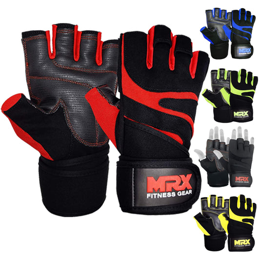 MRX Weightlifting Gloves for Men - Wrist Support Lifting Gloves | Workout Gym Accessories for Powerlifting