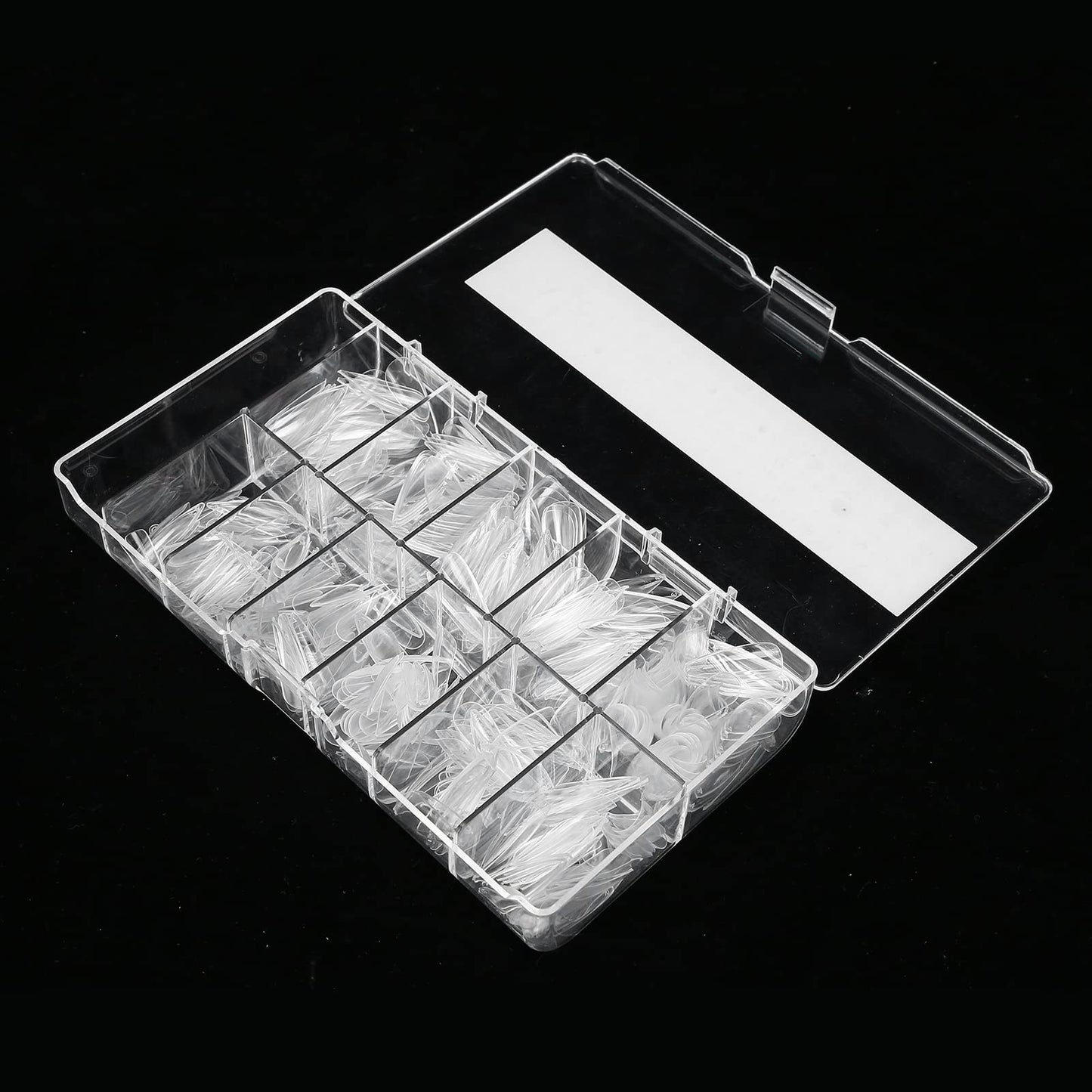 500PCS Nail Tips Full Cover Clear Stiletto Long Fake Nails ABS Material for Nail Salons DIY Nail Art 10 Sizes 0 9 Durable Odorless