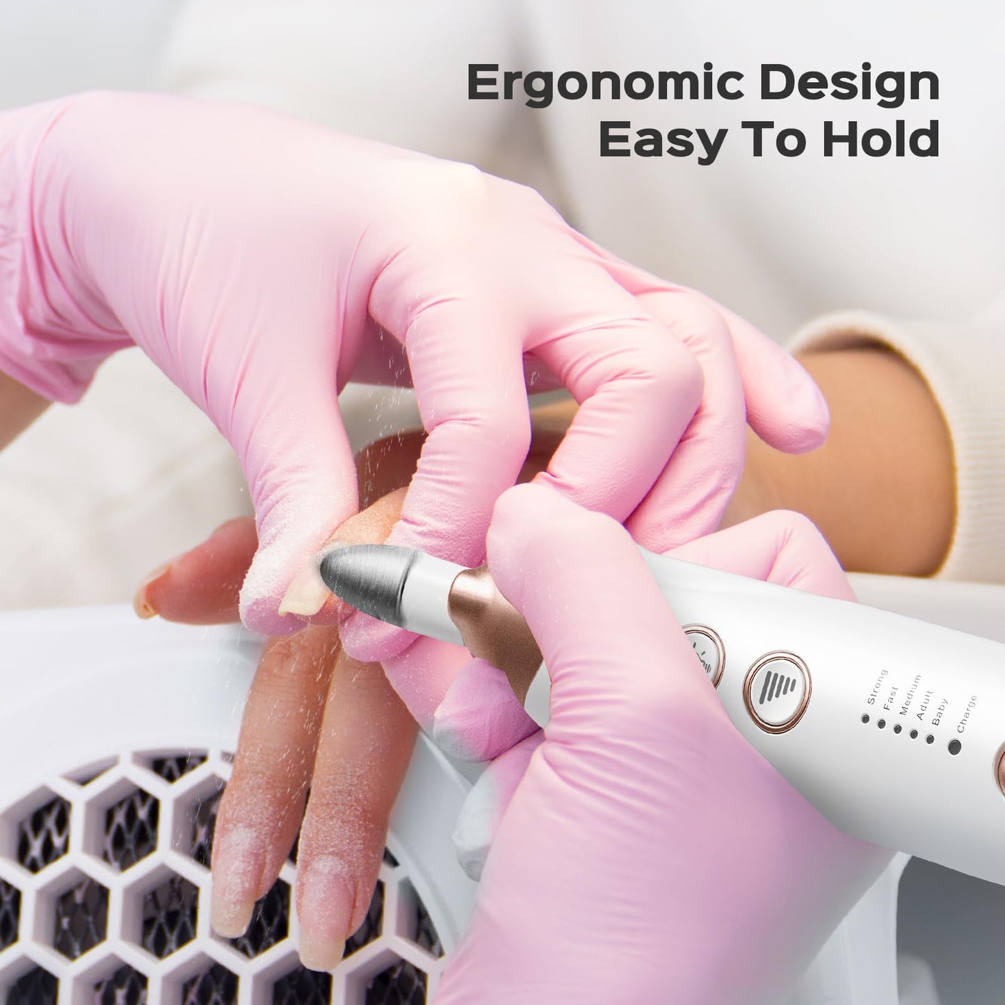 COSLUS Electric Nail Drill File Professional: for Acrylic Gel Dip Powder Nails Portable Nail Drill Machine Kit and Professional Manicure Pedicure Kit: 5 in 1 Electric Nail File Set