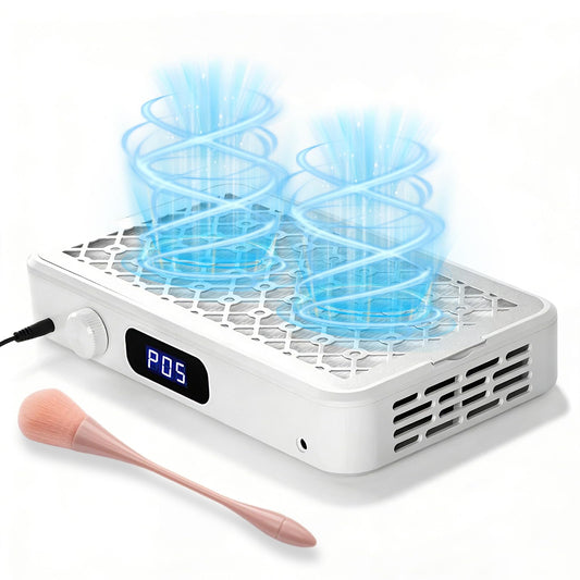Nail Dust Collector - 7000 RPM Dual Brushless Motor, 5-Speed Powerful Suction Dust Collector Nail Tech with LED Display & Reusable Filter, for Acrylic Nails, Salon Home Use, Ideal Gift for Nail Lovers