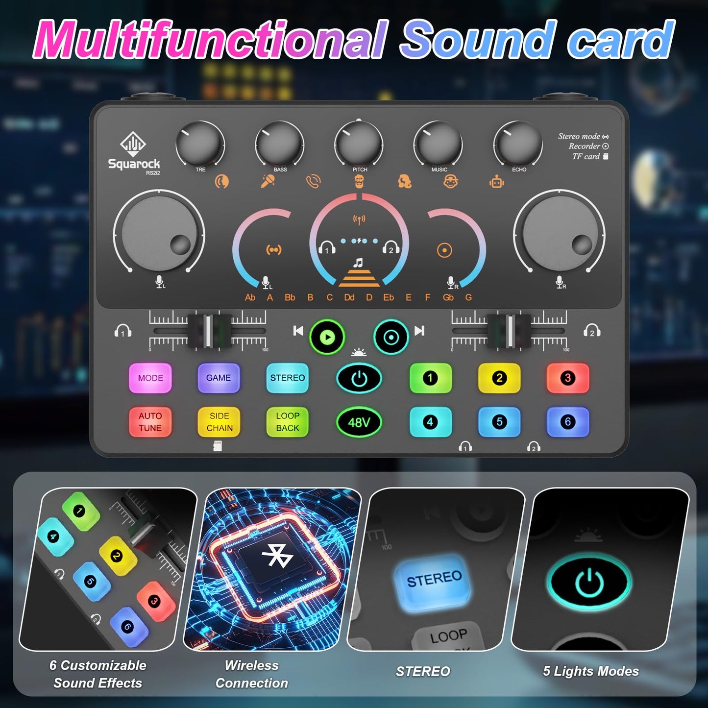 Podcast Equipment Bundle for 2, Dynamic XLR/USB Gaming Microphone & Streaming Audio Mixer with RGB Lights, Perfect for Podcast, Recording, Video Vocal, PC