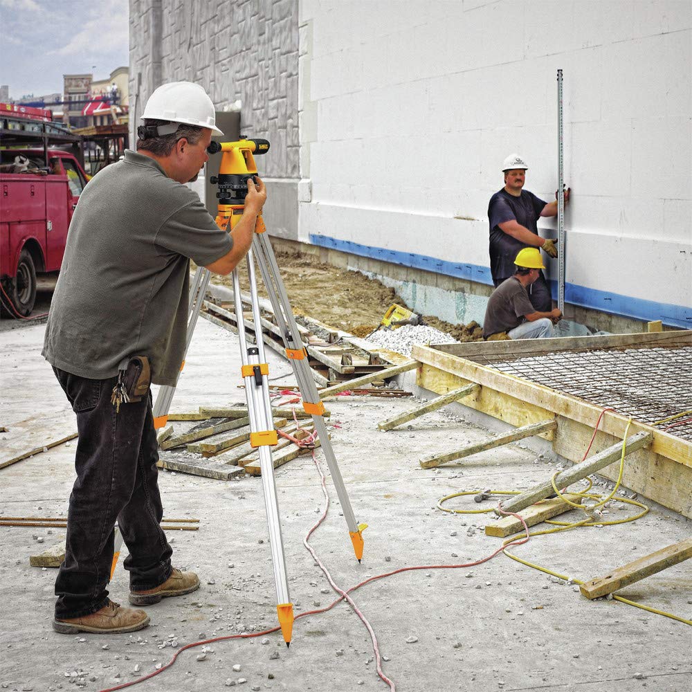 DEWALT Transit Level, Surveying Tool with Tripod and Rod, 20X Magnification (DW090PK)
