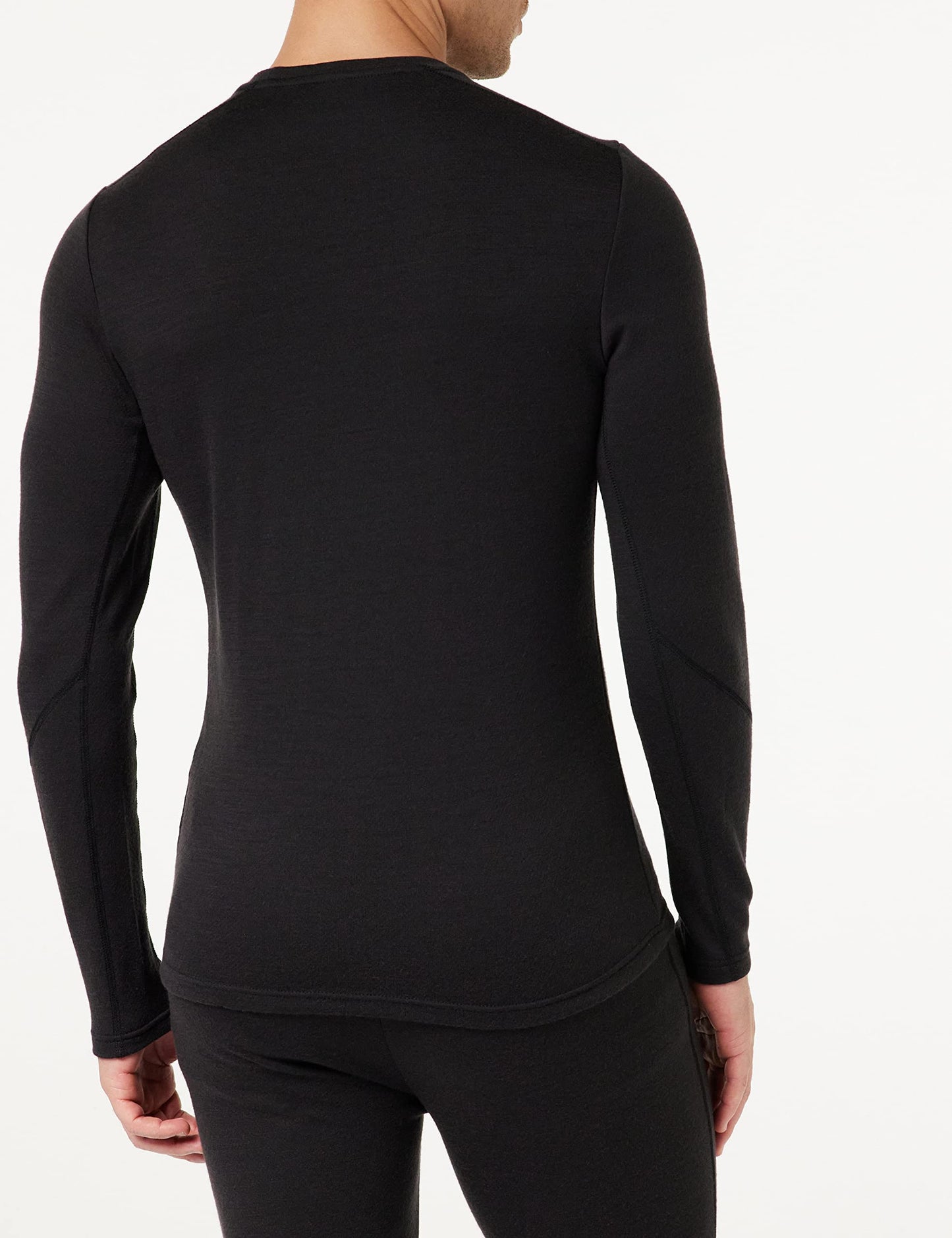 Helly-Hansen LIFA Merino Midweight Crew Base Layer for Men - Warm & Breathable, Ideal for Winter Sports & Outdoor Activities, 990 Black - 2XL
