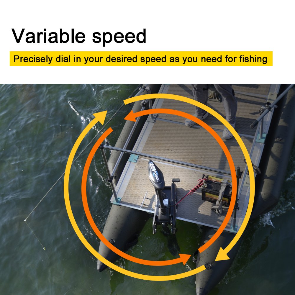 AQUOS Haswing CaymanB Electric Bow Mount 12V Saltwater & Freshwater Trolling Motor - 55lbs Thrust, 54in Shaft, with Wireless Remote