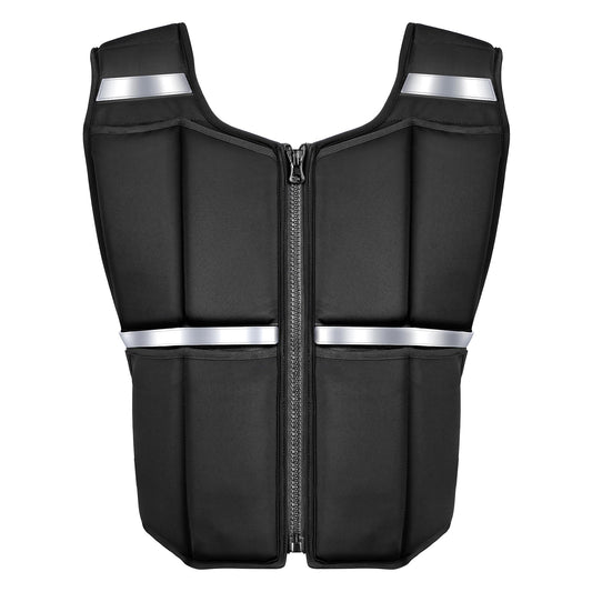 Adjustable Weighted Vest for Men, 45lb/35lb/19lb Unisex Walking Rucking Vests with Zipper/16pcs Silicone Weights, Strength Training Workout Vest for Running GYM Home, Removable Reflective Strips
