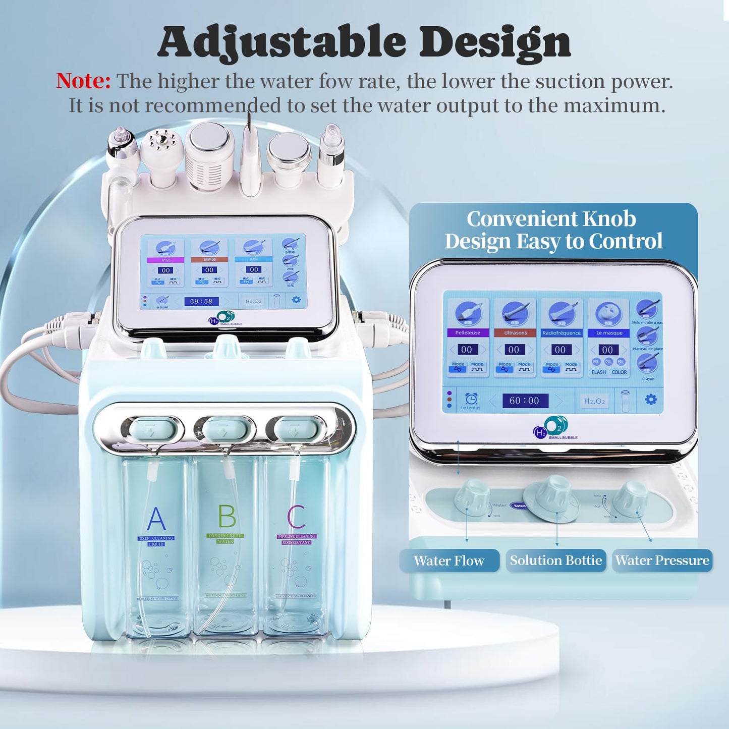 Hydrogen Oxygen 7 in1 Facial Care Machine with Mask Multifunctional Face Skin Care Device