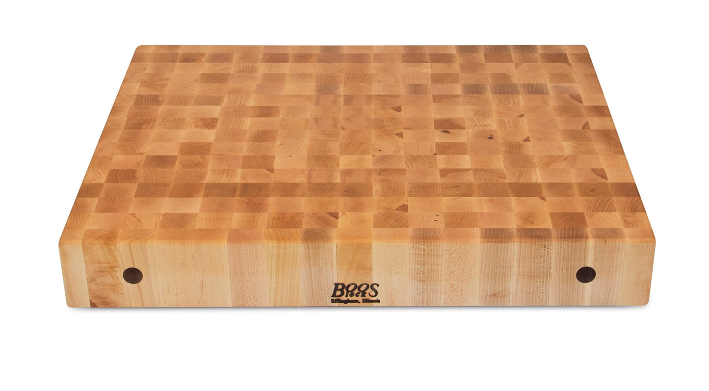 John Boos Block CCB3024 Classic Collection Maple Wood End Grain Chopping Block, 30 Inches x 24 Inches x 4 Inches