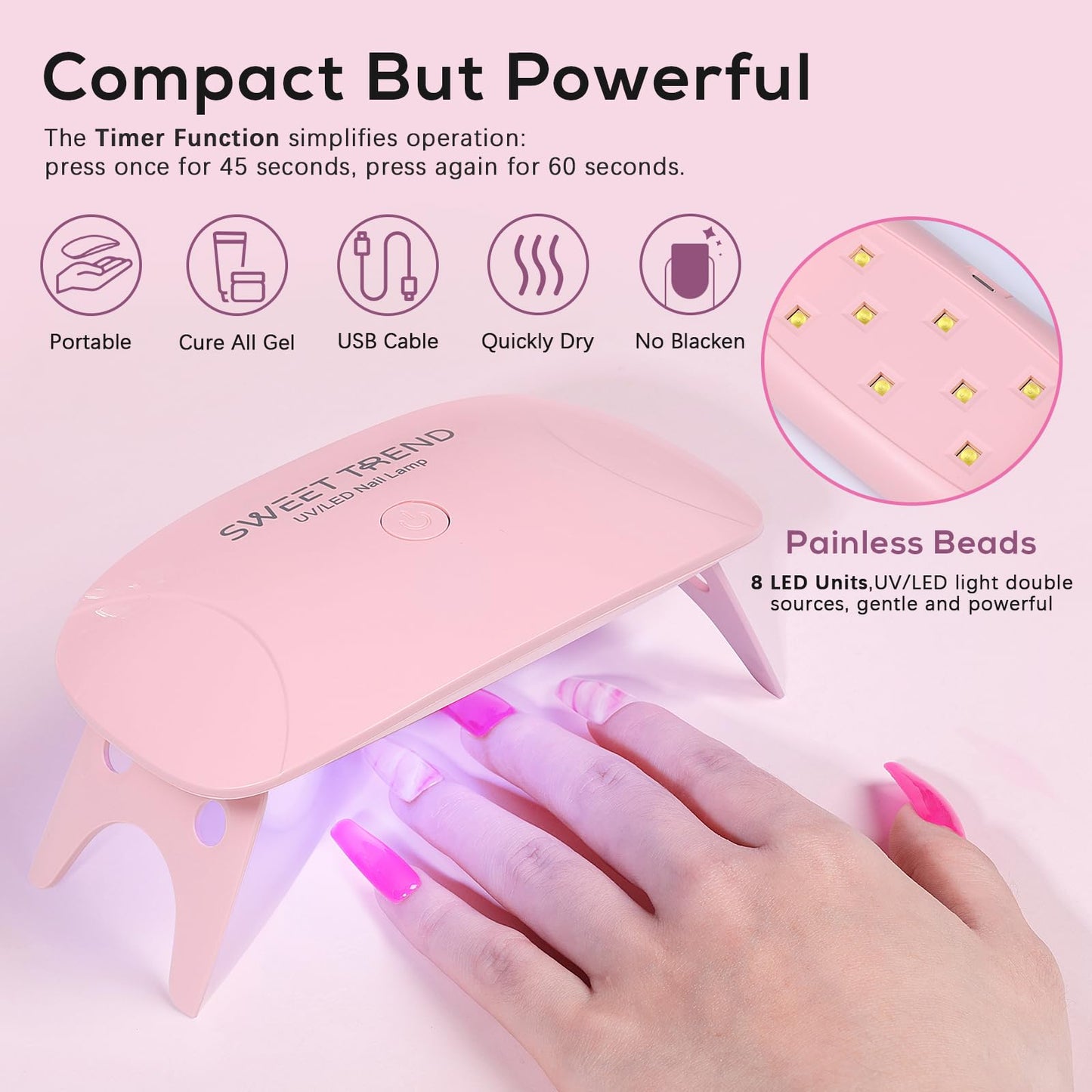 Acrylic Nail Kit for Beginners: Professional Acrylic Powder Set with Everything for Starter - U V Light Nail Drill and Liquid - Full Tools Decoration Tech Gifts for Home Salon Women