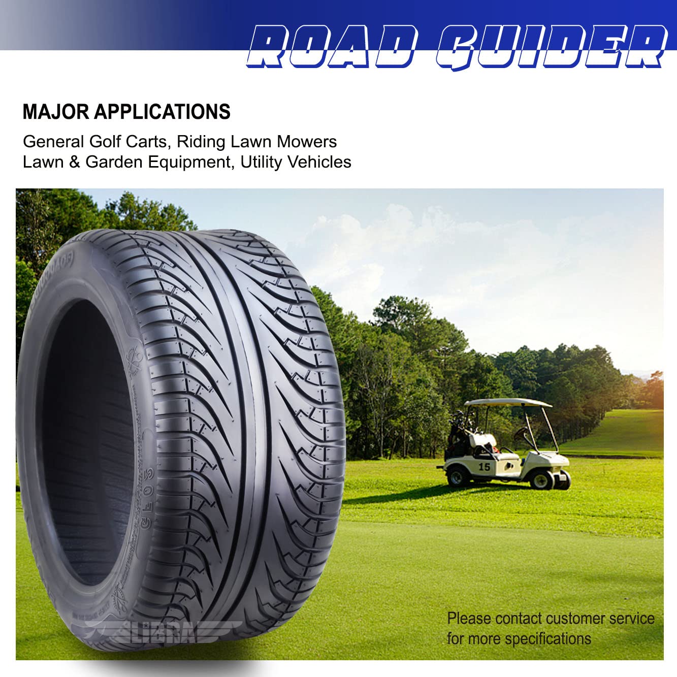 ROADGUIDER 215/40-12 Golf Cart ATV Tires 4 Ply 215/40x12 -Set 4-14005