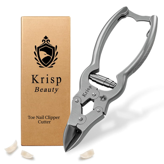 Toenail Clippers for Thick Ingrown Toenails - Professional Podiatry Nail Cutter Fingernail Clipper Trimmer Heavy Duty Surgical Grade Stainless Steel Men Seniors Adults Podiatrist Tool Krisp Beauty