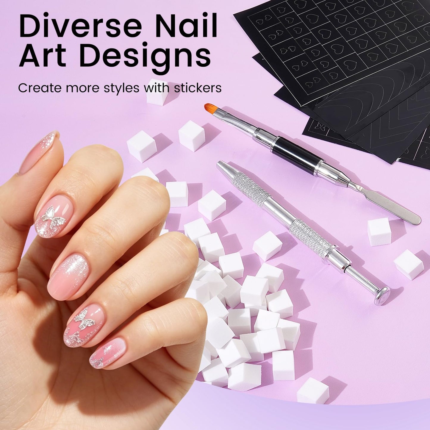 Patting Gel Polish Pallete Kits: 70 Colors Sponge Ombre Gel Pat Paint for Nails- Gradient Painting Nail Palette for Patting French, Blush, Stripper, Aura Nails with Base Top Coat (UV Curing Needed)