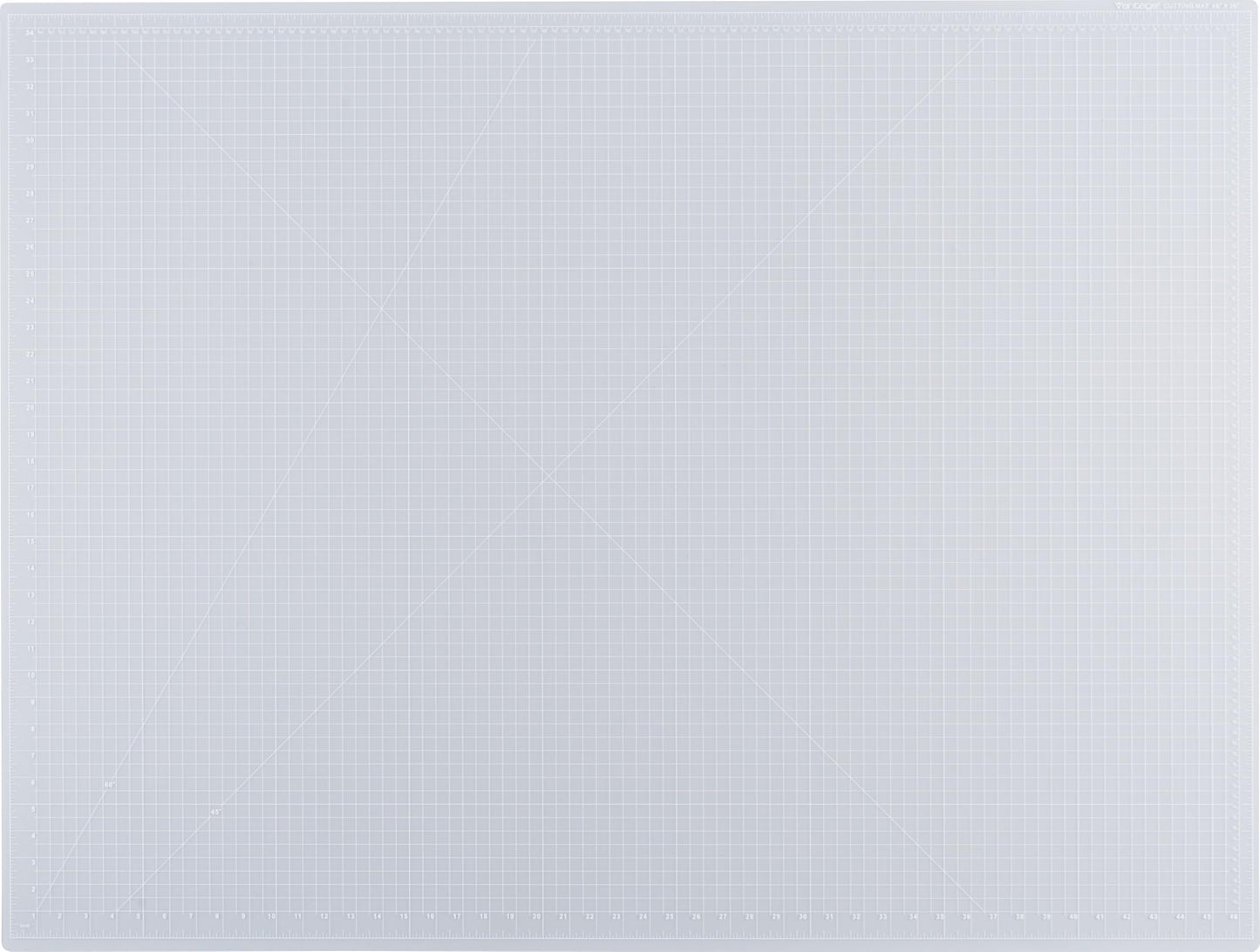 Dahle Vantage 10684 See-Through Premium Self-Healing Cutting Mat, 36"x48", 1/2" Grid, 5 Layers for Max Healing, Perfect for Crafts & Sewing, Clear