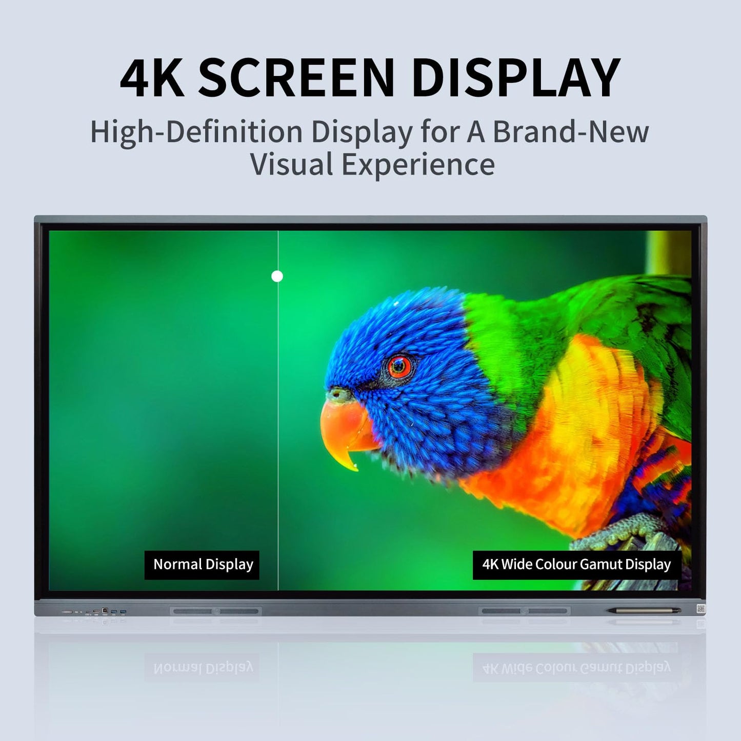 55'' Smart Board, 4K UHD Electronic Whiteboard with Dual OS, Multi-Touch Screen Interactive Digital Whiteboard for Home Office Classroom Presentation, Writing, Meeting - Includes Wall Mount