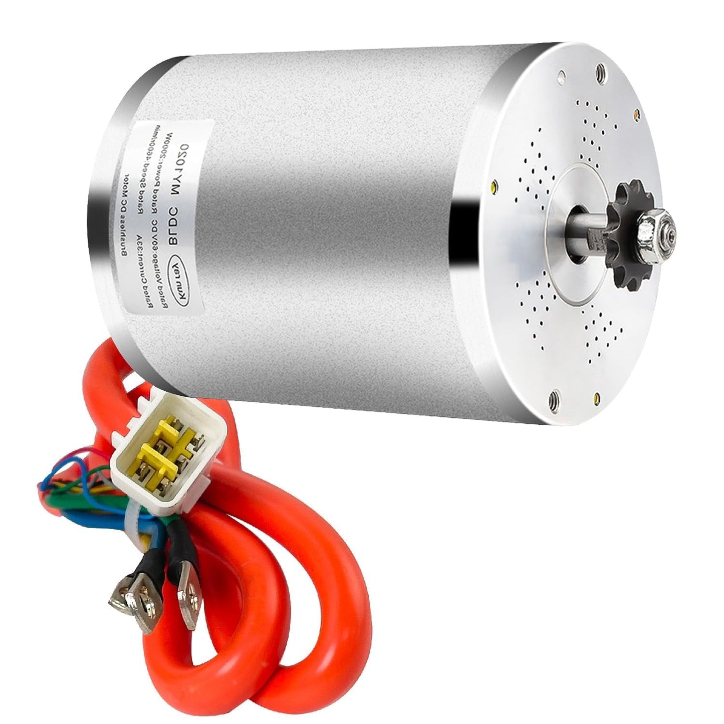 Kunray Electric DC Motor 72V 3000W Motor, Electric Scooter Brushless Motor Max Speed 6700rpm, Electric Dirt Bike Motor Engine, Go Kart Electric Motor with Temperature Sensing