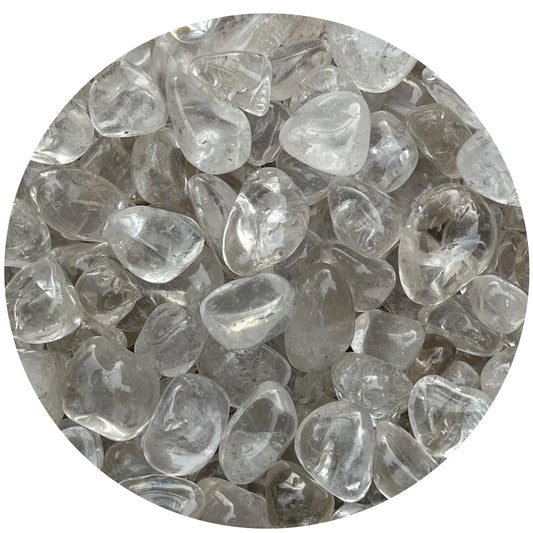 GAF TREASURES 5 Pcs Clear Quartz Tumbled Stones, Polished Natural Clear Quartz Gemstone, Clear Quartz Healing Crystals (Clear Quartz)