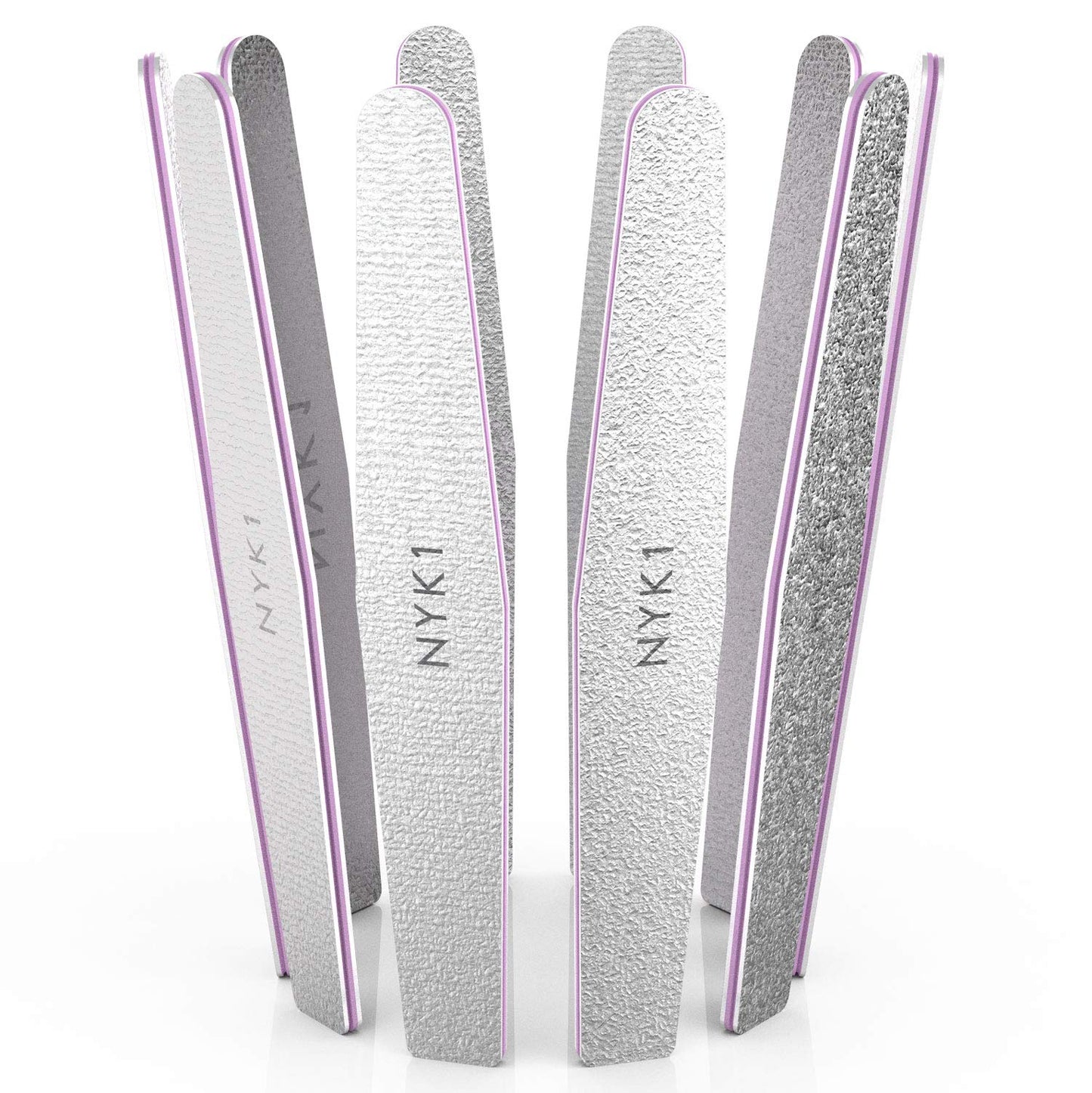 Professional Nail Files Emery Boards - (Pack of 10) Strong HIGH Quality Nails Files 100 180 Grit File Emery Boards for Nails Natural Acrylic Nails Nail File Set