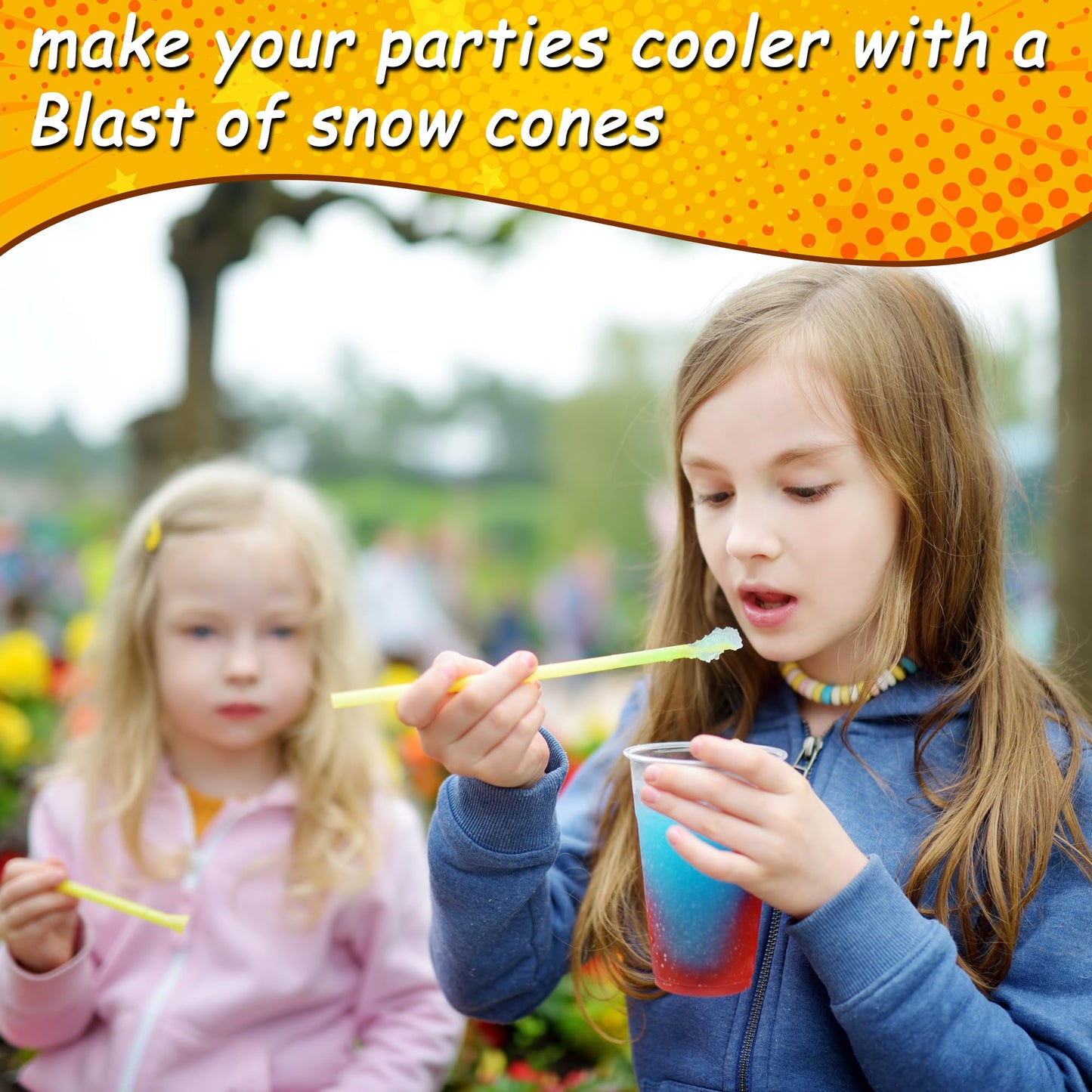 VNN Commercial Shaved Ice Machine - Electric Snow Cone Machine, Suitable for Party Activities, Family Gatherings, Events
