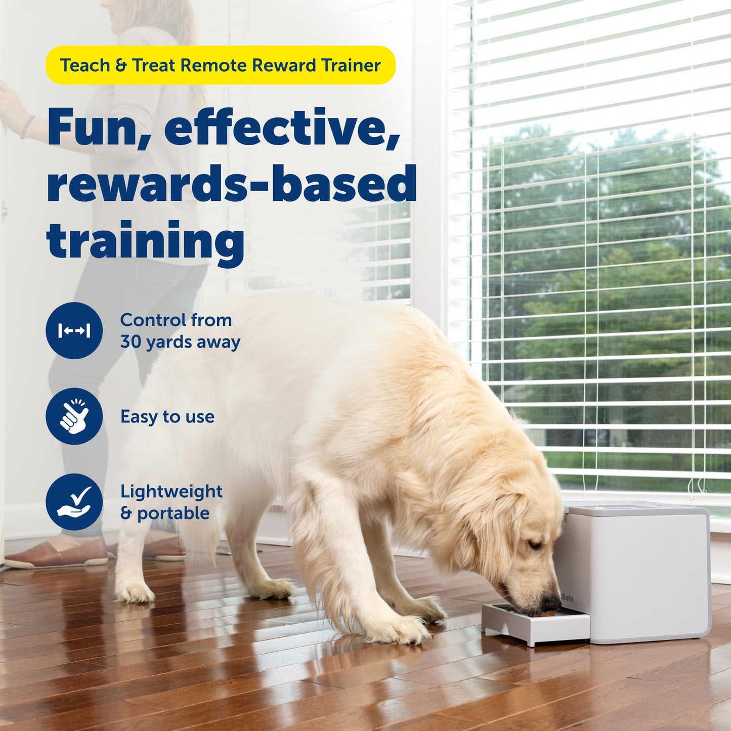 PetSafe Teach & Treat Remote Reward Trainer - Positive Reinforcement Trainer - Reward-Based Dog Training Tool - Lightweight - Battery Operated - Portable Pet Training Device